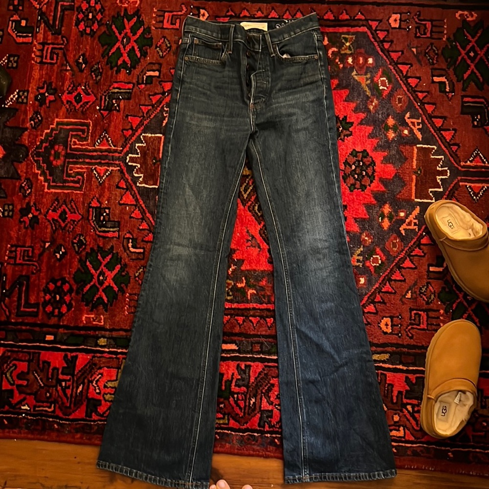 Aritzia Jeans with “Allie” embroidered